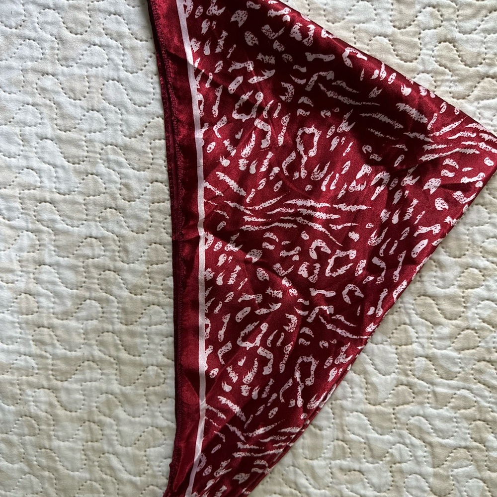 Red Animal Print Scarf